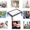 Lupă de citit A4 3X Mare Pagină întreagă    Lupă de birou pliabilă cu lumini LED pentru seniori, vedere slabă, citirea cărților