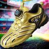 Gold Children'S Rotating Buckle Football Shoes Men'S And Women'S Sports Shoes Broken Nails Primary School Students Game Training Shoes