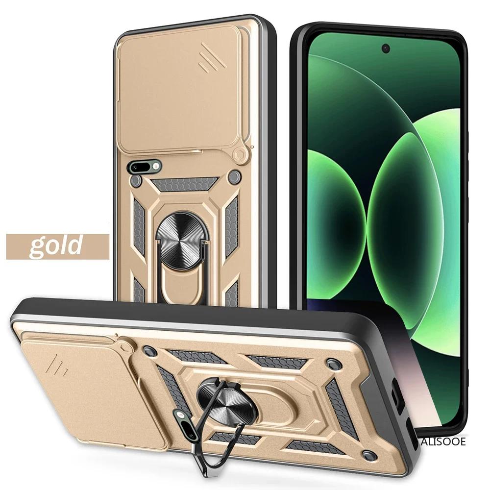 

Чохол для Xiaomi 17 Pro / 17Pro Max Чохол Слайд Захист камери Тримач Протиударна Задня кришка для Xiaomi 17 Capa Funda for Xiaomi 17 золотий