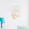 Adesivo de Parede Lua Estrelas Ovelha de Desenho Animado Removível Descolar e Colar para Quarto de Crianças Berçário Quarto de Dormir Decoração de Casa