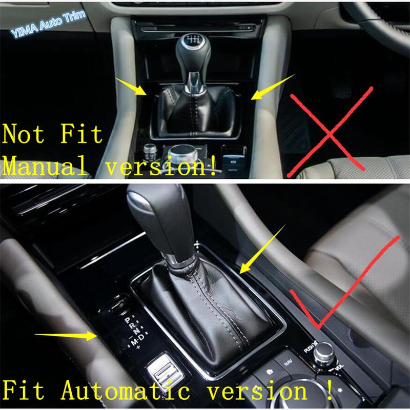 Stainless Steel Car Center Console Protect Case Gear Shift Box Panel Decor Cover Trim Accessories Kit For Mazda 6  - 2024