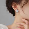 Swan full diamond zircon pearl stud earrings luxury high-end earrings S925 silver needle fashion personalized earrings women