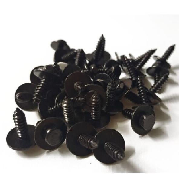 50x Metal Black 5mm Car Screw Body Fender Liner Bumper Cover Hood Retainer Clips