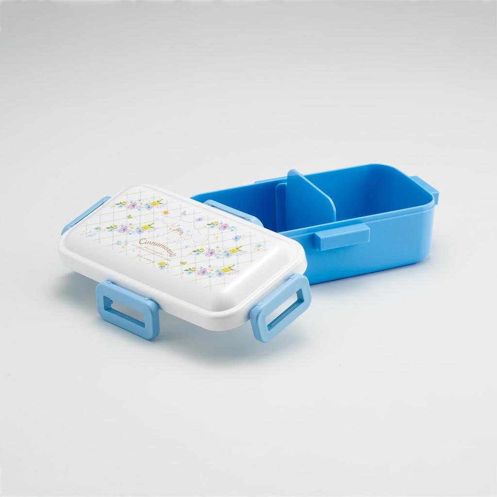 Skater Bento Fluffy Serving Lunch Made in Sanrio Pastel Vivid Watercolor Floral Size Box, Box, 530ml, Japan, Cinnamoroll, Print, Girl's (PFLB6-A)