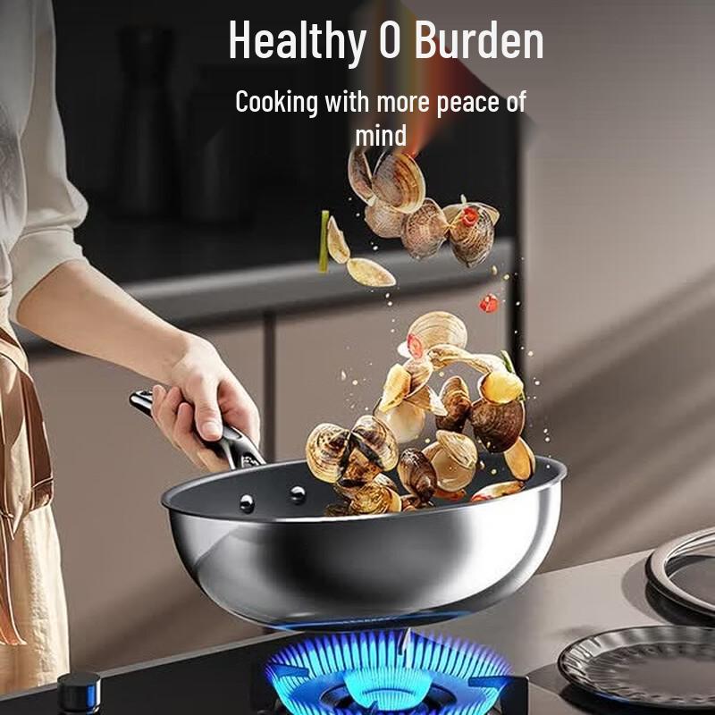 Sanhe 28cm Coating-Free Titanium Wok