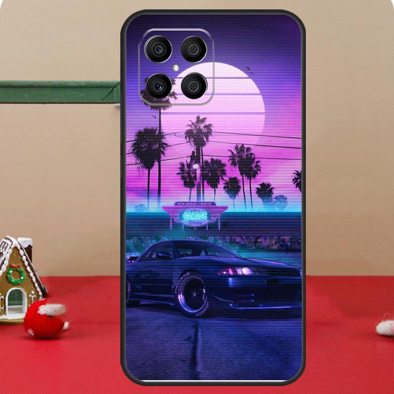Synthwave 80's Retro Neon Vaporwave Case For Honor Magic 8 Pro 6 7 Lite Honor 400 200 50 70 X8c X8b X9a X9b X9c X9d Win RT Coque