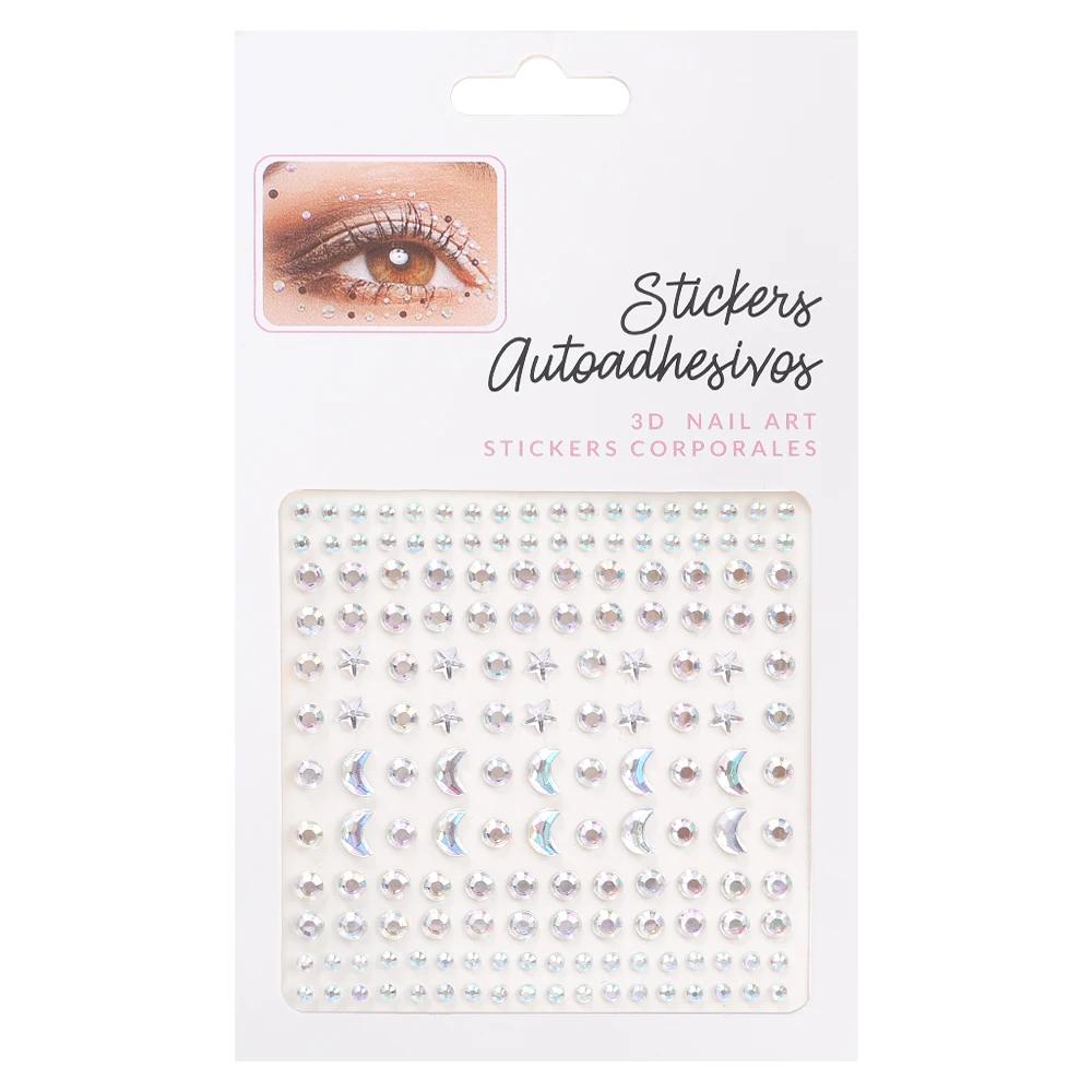 

Festival Makeup Diamond Sticker DIY Eyes Face Body Crystal Gems Tattoo Adhesive Acrylic Rhinestone Nail Art Decoration Stickers