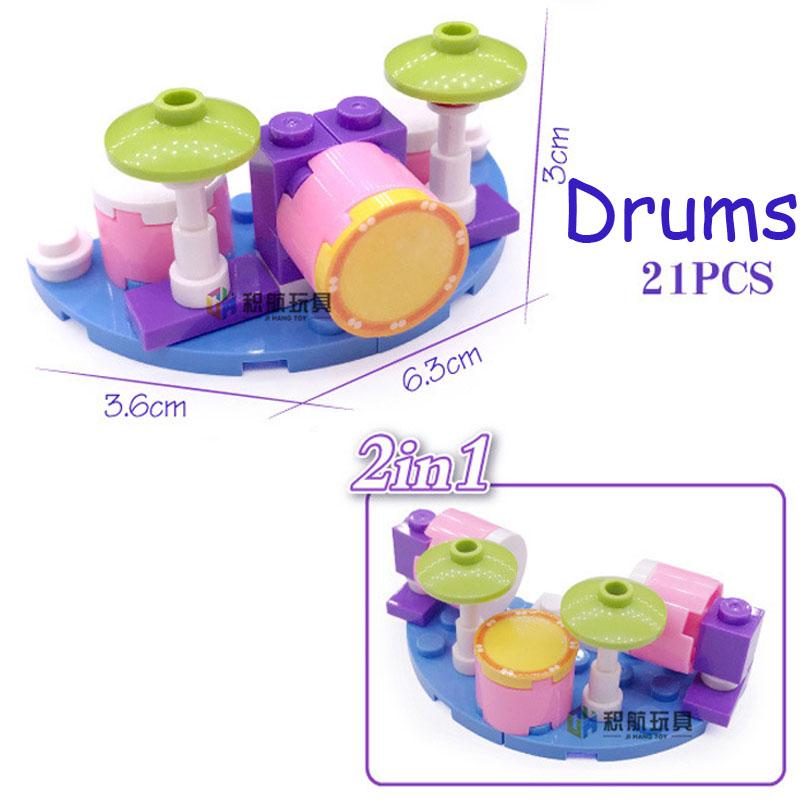 2 IN 1 SLUBAN Girl Royal Carriage Wagon Model Building Blocks Enlighten Action Figure Toys For Children