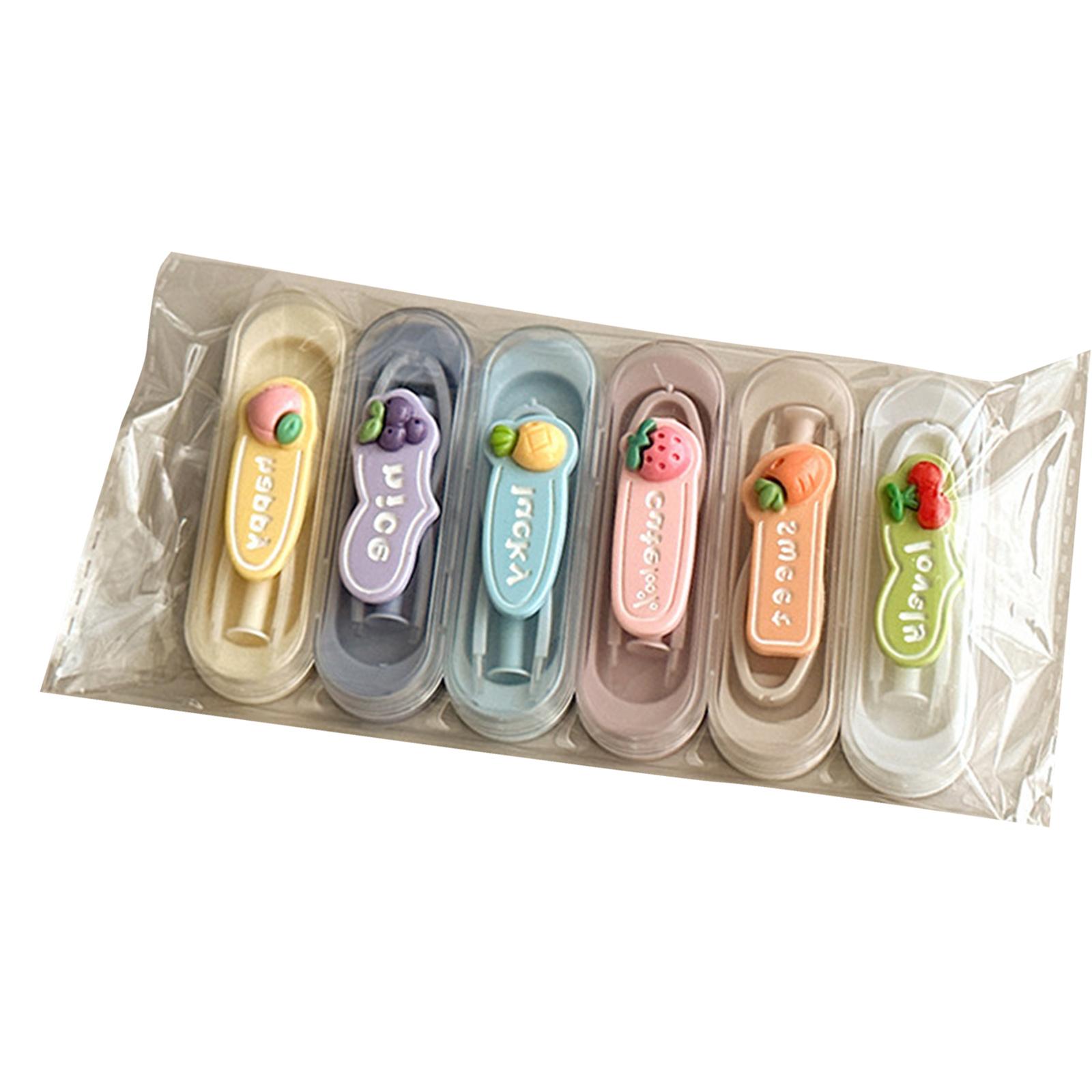 

6 Set Contact Lenses Wearing and Remover Set Plastic Suction Stick Tweezers with Storage Case For Outdoor Easy Carrying E