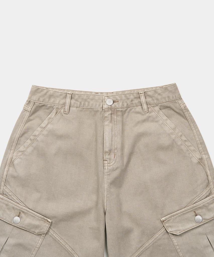 EXCONTAINER Vintage Dyed Cargo Pants (Beige)