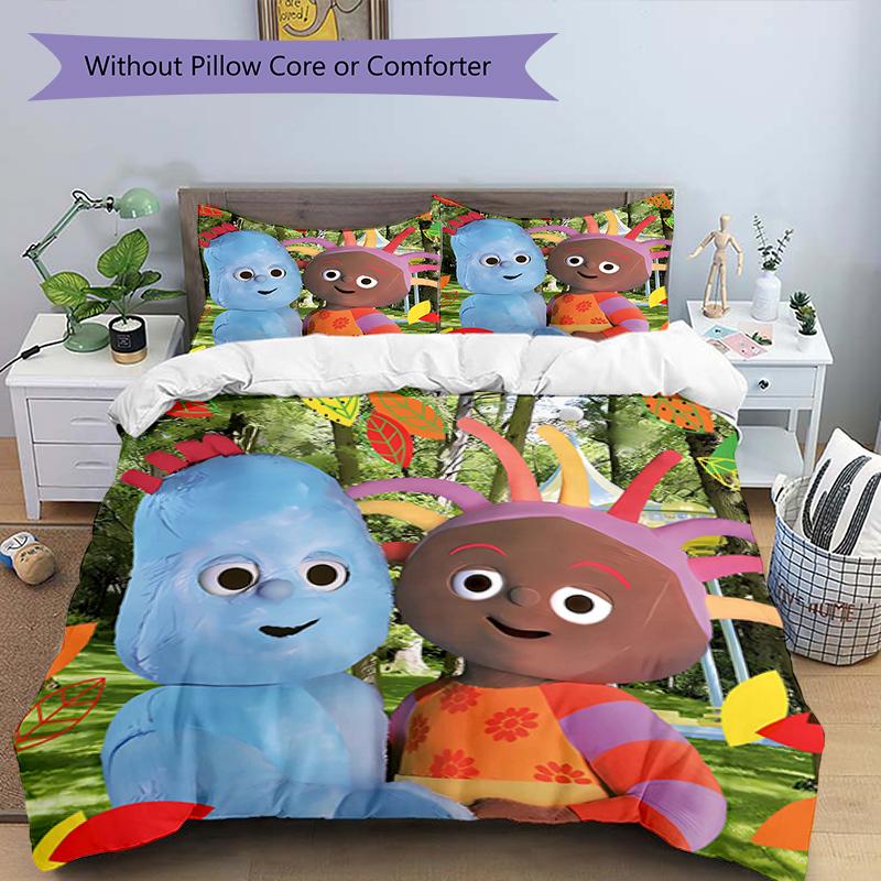 3-delige In de Nacht Tuin 1 Ontwerp Dekbedovertrek Set - HD Geprint Beddengoed met 1 Dekbedovertrek en 2 Kussenslopen - Perfect voor Huis- en Studentenkamer Decoratie