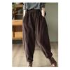 New Ladies Large Size 4XL Haren Pants Autumn Winter Female Thicken Pantalons Women High Waist Splicing Together Trousers