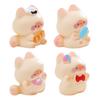 2 Pcs Miniature Cat Figurine Micro Resin Cat Statue Tiny Kitty Decoration for DIY Terrarium Crafts Cake Topper Fairy Garden Moss Landscape Decor