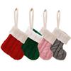 Mingguan New Cartoon Striped Christmas Stocking and Knife Fork Set Pendant Gift Bag