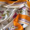 Korean version of simple 71 * 71 spring and summer small square scarf silk scarf female imitation silk square scarf temperament versatile silk scar