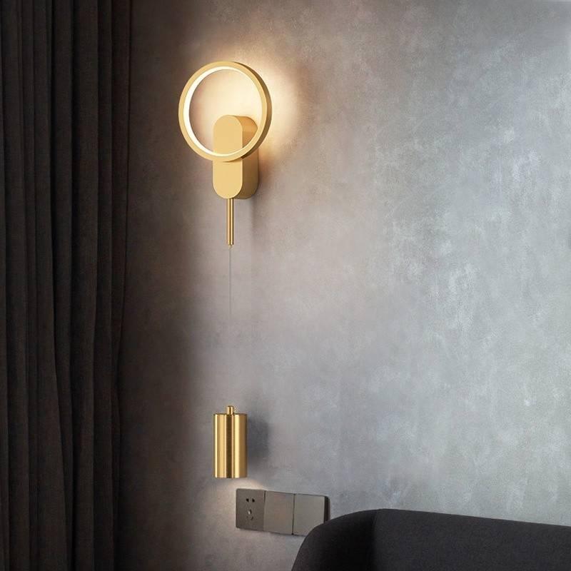 LED Three Color Bedside Wall Sconce Light Modern Adjustable Lighting for Bedroom Hotel Room Decorative Atmosphere