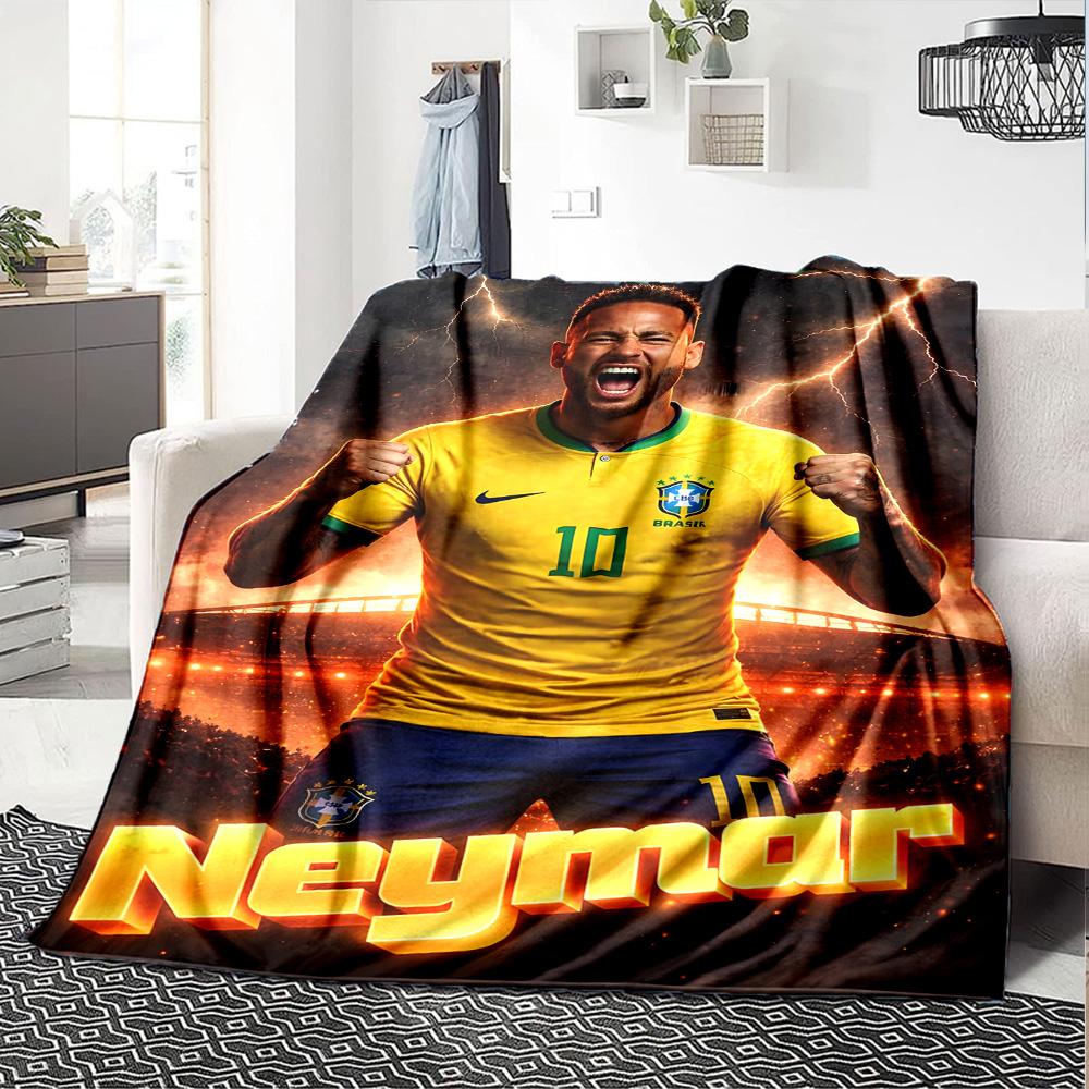 1pc Neymar1 Blanket, Gift, for Men and Women, Soft Blanket, Good for Sofa Bed Couch Travel, Lightweight Flannel Blanket