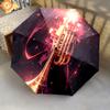 1 PC Automatic Folding Umbrella - Musical instruments Pattern, Portable & Foldable Design with 8 Ribs, Christmas Birthday Gifts