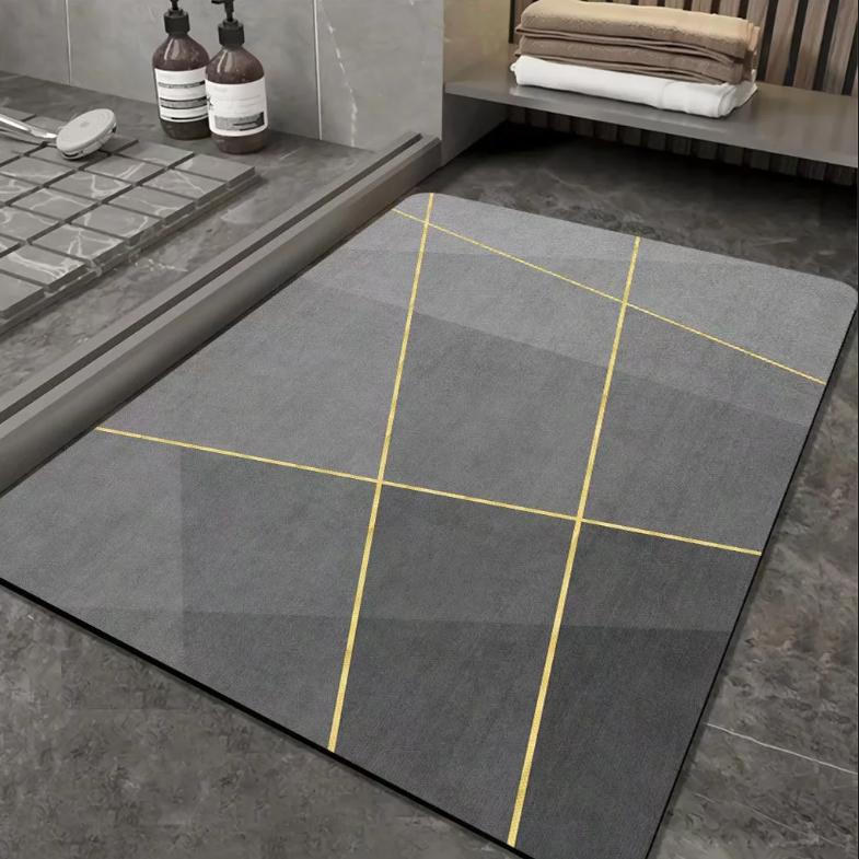 Soft Diatom Mud - Simple Wind Bathroom Absorbent Toilet Non-slip Quick-drying Foot Mat Door Mat Toilet Household Customizable