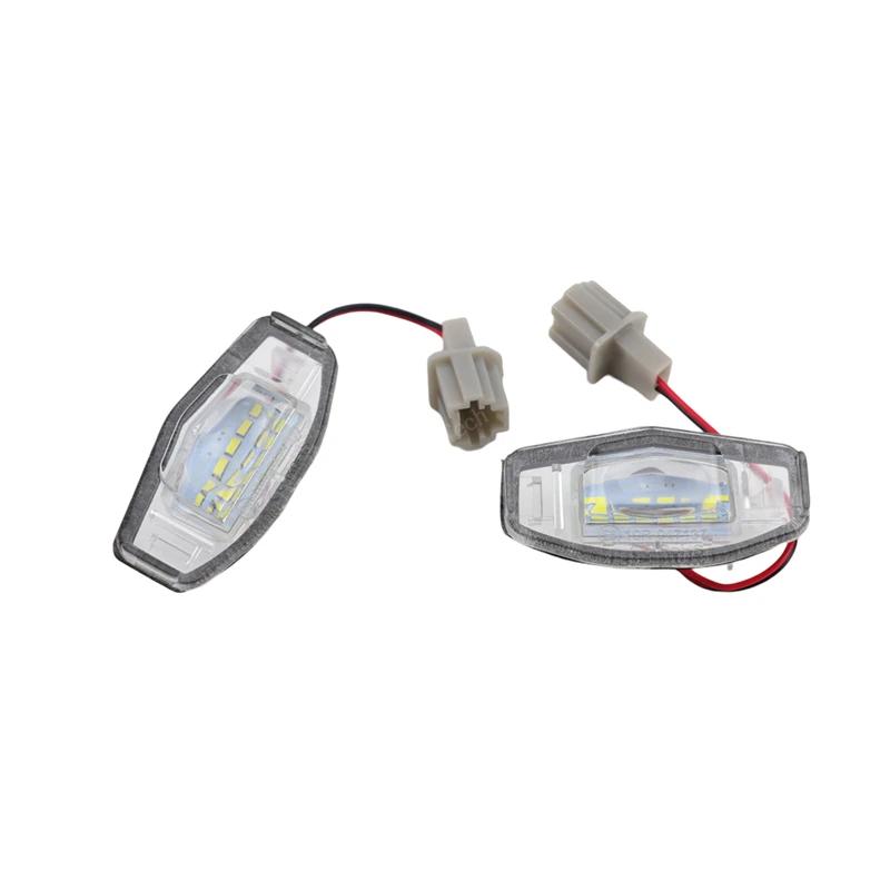 For Acura MDX RL TL TSX ILX for Honda Civic Accord Odyssey 2Pcs DC12V Car LED License Number Plate Light Lamp LED White Light