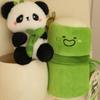 Cute Panda Keychain Cartoon Kawaii Animal Pendant Fashion Bamboo Tube Bag Pendant  Unisex
