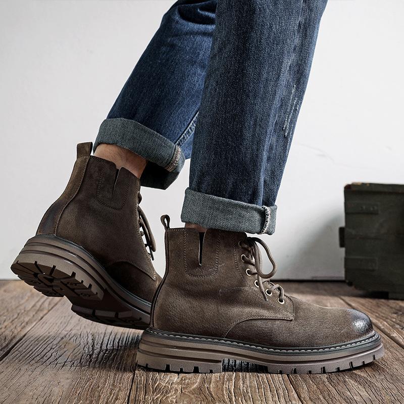 Martin Boty Pánské High Street Style Chelsea Krátké boty Pánské Boty Běžné Desert Tooling Boty Pánské 4514-M