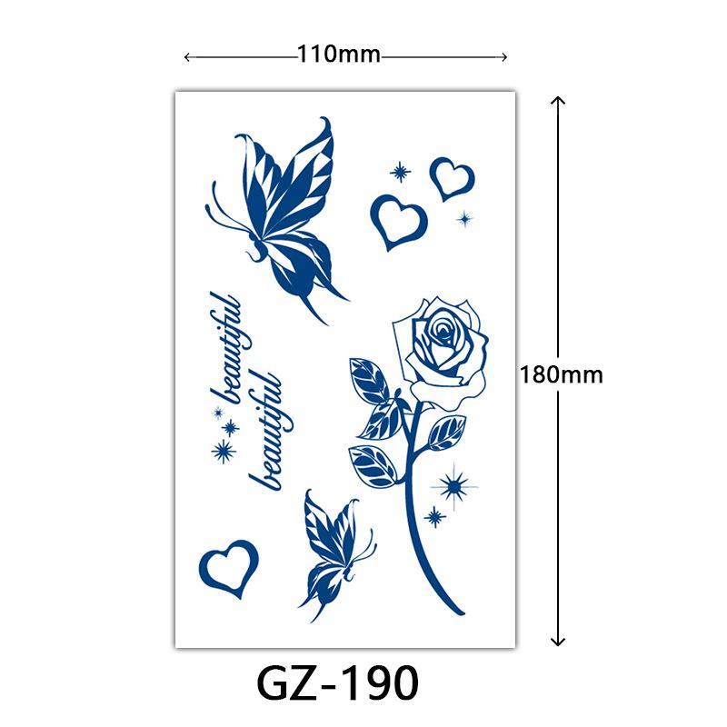 Herbal Semi-Permanent Tattoo Sticker, Animal English Totem Tattoo Sticker, Sweat-Proof Waterproof Tattoo