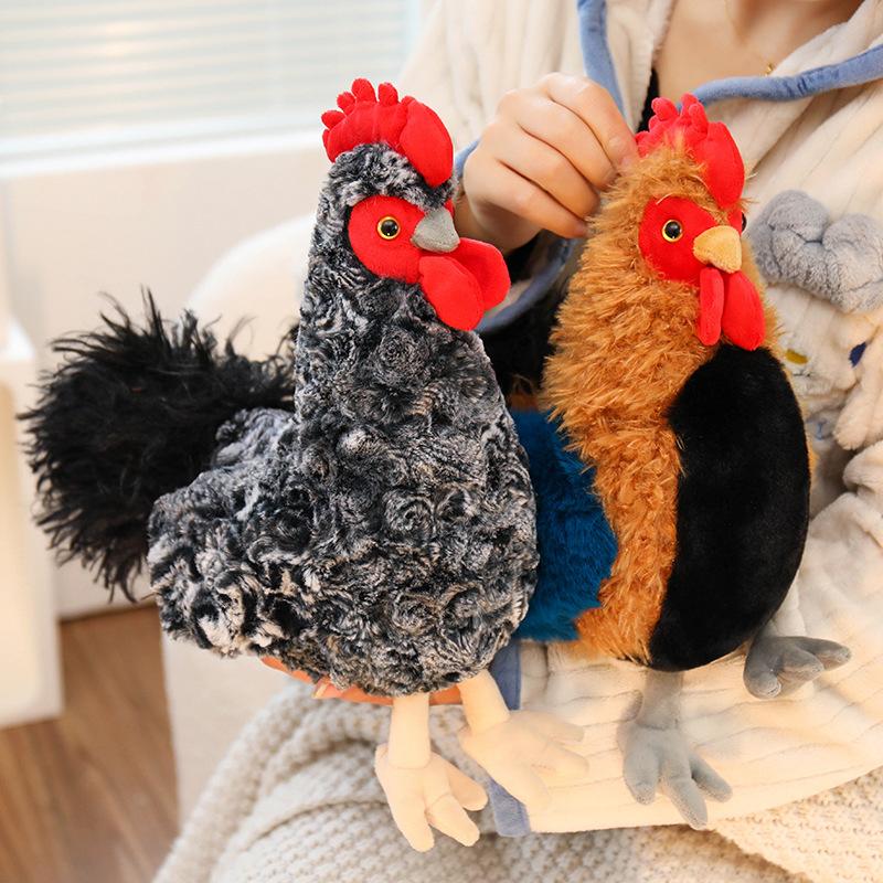 High-Quality 27Cm Imitation High-Quality Cock High-Quality Hen High-Quality Plush Play sets High-Quality Cartoon High-Quality Lifelike High-Quality