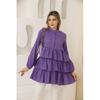 Women's Layered Sleeves Elastic Buttoned Tunic
