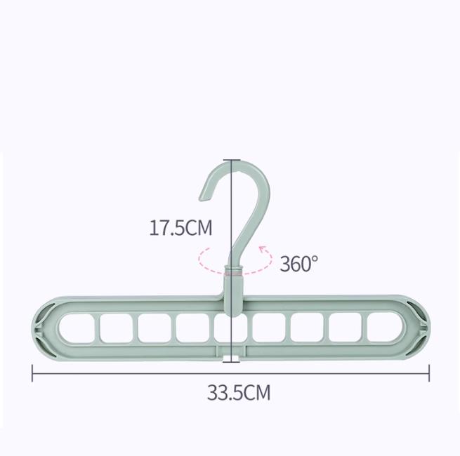 3PCS/1PC 360 Degree Rotation Magic Hanger 9 Hole Household Storage Coathanger Folding Hanger