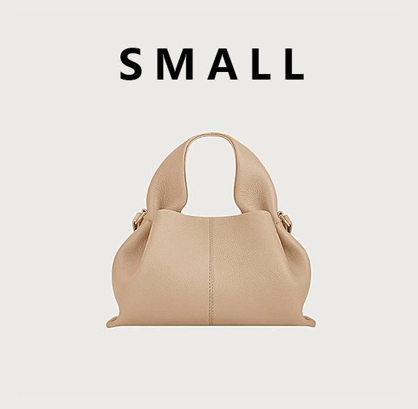 Pol Cloud Genuine Leather Luxury Retro French-Style Dumpling Handbag