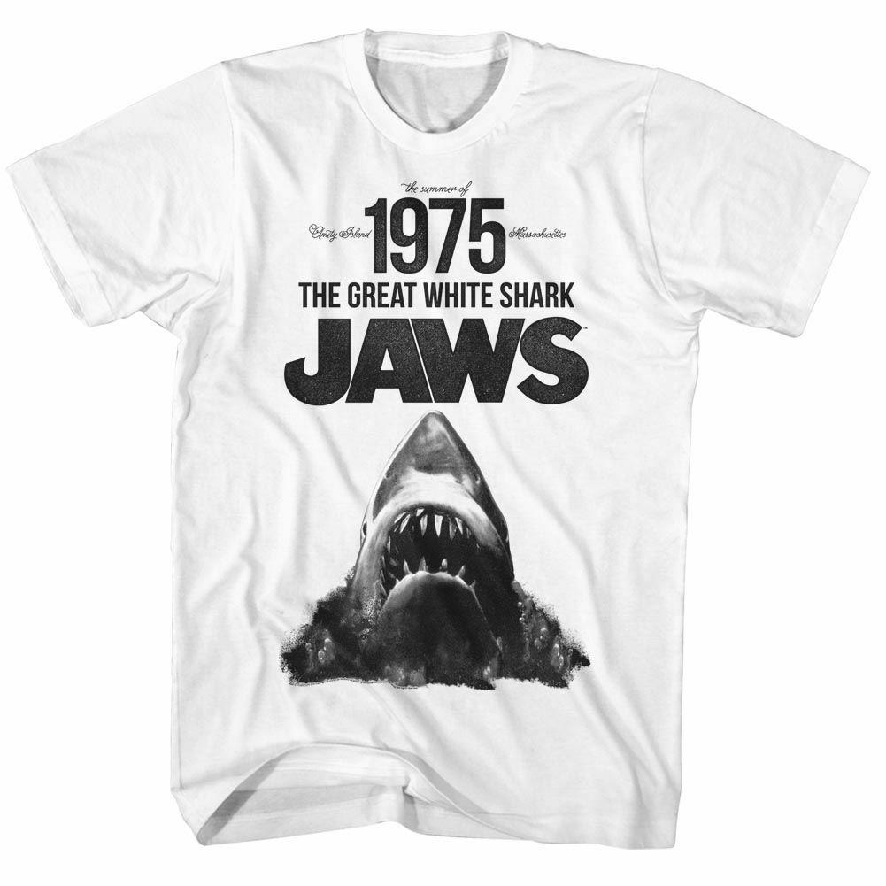 Jaws Summer Of 75 White Adult T-Shirt M