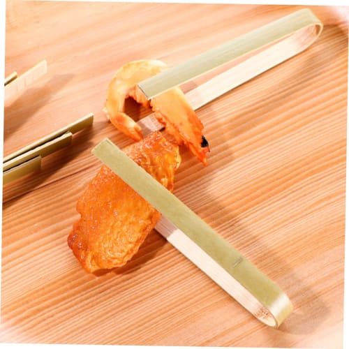 OUNONA 16pcs Bamboo Food Clips, Bamboo Tongs, Small Bamboo Cooking Tongs, Kitchen Supplies, Bamboo Serving Tongs, Bamboo Salad Tongs, Bamboo Kitchen T