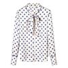 Langzi Retro Polka Dot Commuter Blouse