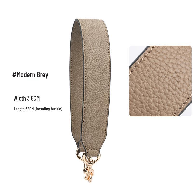 Women's Faux Leather Shoulder Strap Bag Accessory - Imitation Cowhide, Single Wide Short Handheld Strap