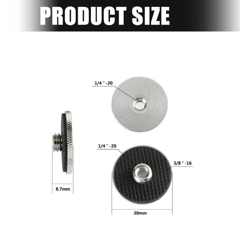 1/4inch-20 Female To 3/8inch-16 Male Camera Screw Adapter Aluminum Mounting Adapter For Tripod Monitor Light Stand