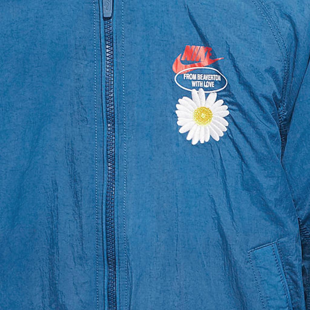 Nike Daisy Casual Embroidered Cotton Jacket Men Jacket Blue DM5019-407