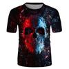 Men's Fashion Casual Loose 3D Cool Printing Round Neck Pullover T-Shirt Top