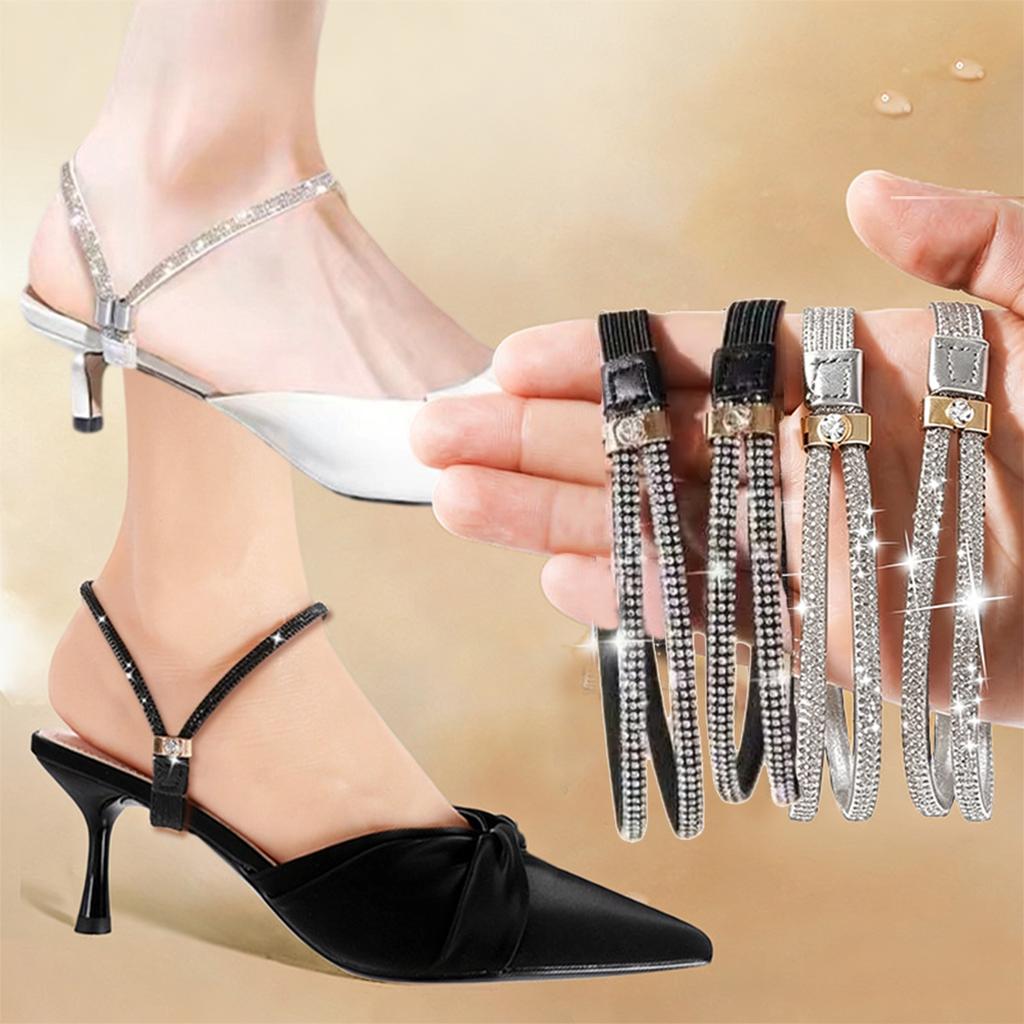 1~6Pairs Women Shoelaces High Heels Adjustable Shoe Belt Ankle Holding Loose Anti-skid Bundle Laces Tie Straps Band