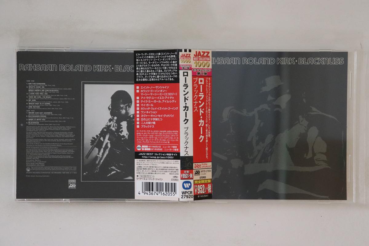 

CD ROLAND KIRK - Blacknus WPCR27920 Atlantic 2014 Япония Obi Jazz Б/у