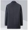 Hengyuanxiang Men's Detachable Down Liner Wool Suit Set - 2025 Fall/Winter Casual Thickened Jacket for Middle-Aged Men