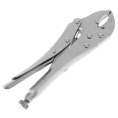 Clește plat din oțel de 10 inci 45 # cu mâner neted și clemă rotundă de fixare a gurii