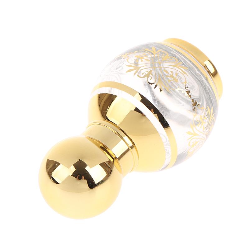 15 ml Roll-On-Flasche Glas Mini Ätherisches Öl Behälter Tragbar Mischen Parfümflasche Gold Leere Roll-On-Flasche Muster Zufällig