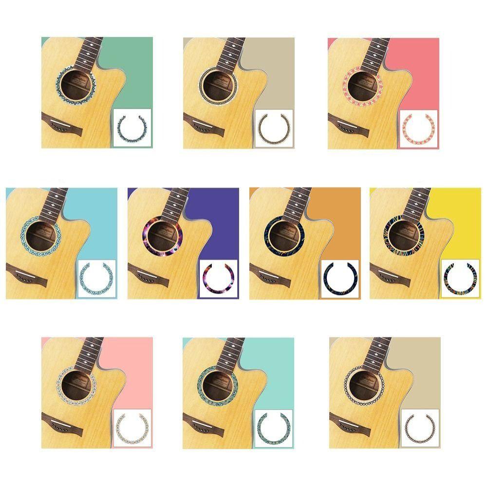 PVC Sound Hole Decal Musical Instruments Supplies Guitar Accessories Folk Guitar Sticker  Guitar
