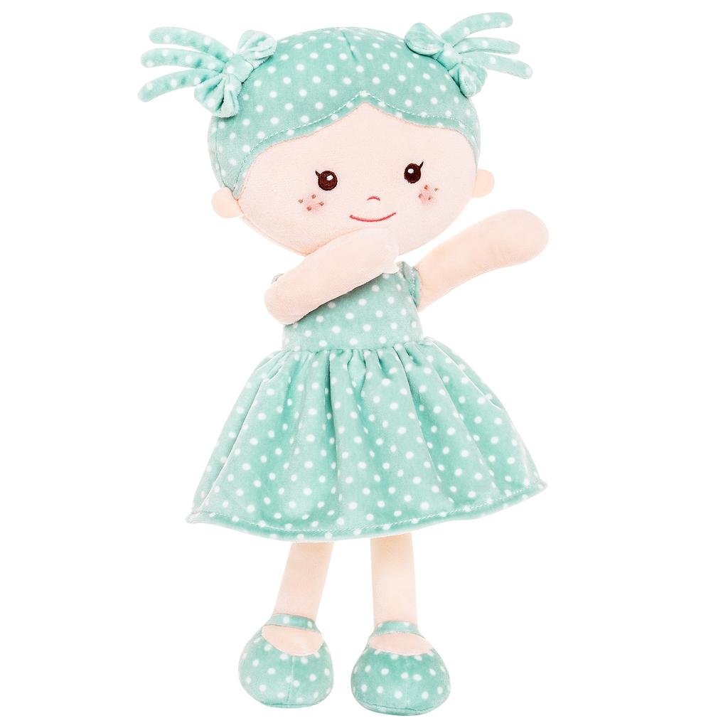 Plush Doll Baby Gril Gifts Milly Series Pink with White Polka Dot Doll Collection Ideas Baby's First Birthday Gift