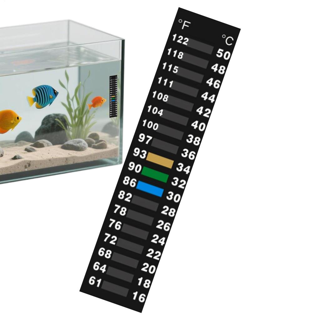 Temperature Strips LCD Environmental Sensor Sticker Temperature Monitoring Strip for Aquarium Refrigerator Freezer Fermenting