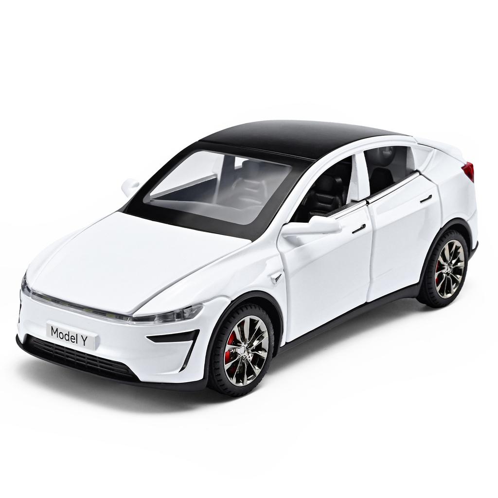 NEU 1/32 Tesla MODEL Y MODELY Legierung Auto Modell Sound und Licht Pull Back Kinderspielzeug Sammlerstücke Geburtstagsgeschenk