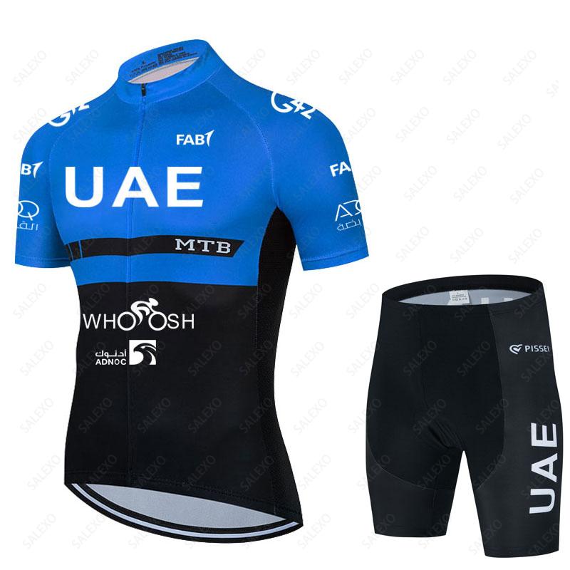 2025 Noua echipă din Emiratele Arabe Unite Ciclism Jersey Set Mens vară mânecă scurtă MTB Maillot Ropa Ciclismo Bicicletă Uzură respirabil Ciclism Îmbrăcăminte