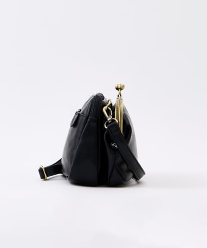 Natural Vintage Shoulder Bag with Wallet Function, Vintage, Self-Standing, Clasp Closure