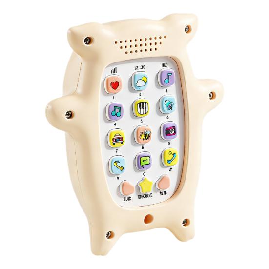 Kids Cartoon Pig Phone Adjustable 15 Songs Storytelling Early Buttons Children Toy Volume Education Learning Mobile